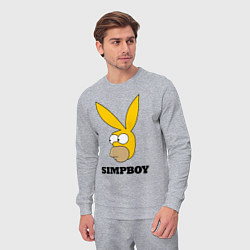 Костюм хлопковый мужской Simpboy - rabbit Homer, цвет: меланж — фото 2