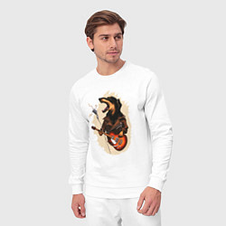 Костюм хлопковый мужской Такса рокер, цвет: белый — фото 2