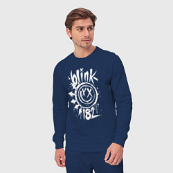 Костюм хлопковый мужской Blink 182 logo, цвет: тёмно-синий — фото 2