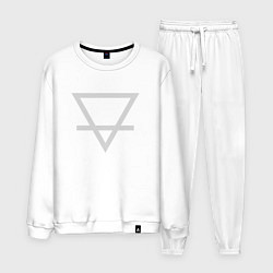 Костюм хлопковый мужской 1899 лого, цвет: белый