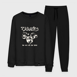 Костюм хлопковый мужской The casualties панк рок группа, цвет: черный