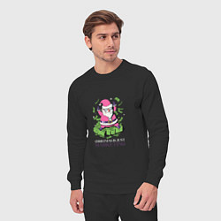 Костюм хлопковый мужской Christmas is just marketing, цвет: черный — фото 2