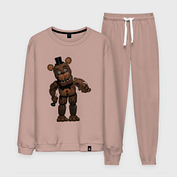 Костюм хлопковый мужской Фредди сломан, цвет: пыльно-розовый