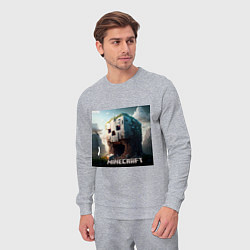 Костюм хлопковый мужской Жуткая пещера Minecraft, цвет: меланж — фото 2
