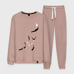 Костюм хлопковый мужской Хитрая лисица, цвет: пыльно-розовый