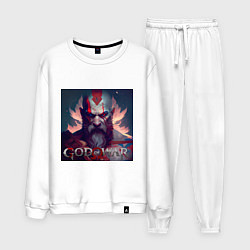 Костюм хлопковый мужской Кратос, бог войны, цвет: белый