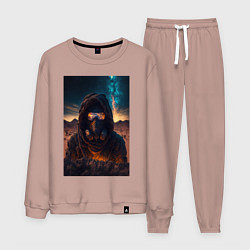 Костюм хлопковый мужской Пусстынный странник, цвет: пыльно-розовый