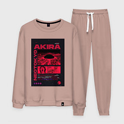 Костюм хлопковый мужской Akira poster, цвет: пыльно-розовый