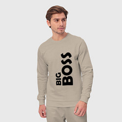 Костюм хлопковый мужской BIG BOSS - темная, цвет: миндальный — фото 2