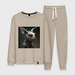 Костюм хлопковый мужской Бывалый заяц, цвет: миндальный