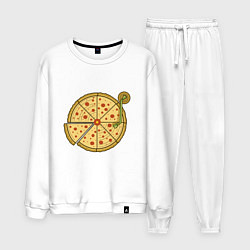 Костюм хлопковый мужской Vinyl pizza, цвет: белый