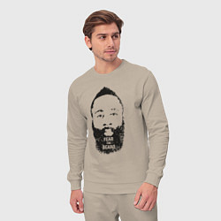 Костюм хлопковый мужской Harden beard, цвет: миндальный — фото 2