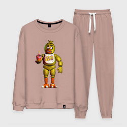 Костюм хлопковый мужской Чика и Мистер Кекс, цвет: пыльно-розовый