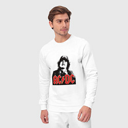 Костюм хлопковый мужской ACDC rock, цвет: белый — фото 2