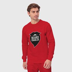Костюм хлопковый мужской Beard enabler, цвет: красный — фото 2