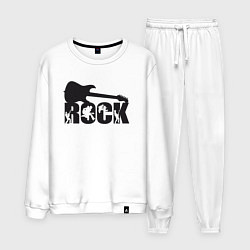 Костюм хлопковый мужской Rock, цвет: белый