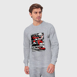 Костюм хлопковый мужской Auto racing, цвет: меланж — фото 2