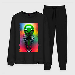 Мужской костюм Alien - neural network - art - neon glow