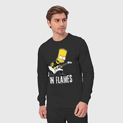 Костюм хлопковый мужской In Flames Барт Симпсон рокер, цвет: черный — фото 2