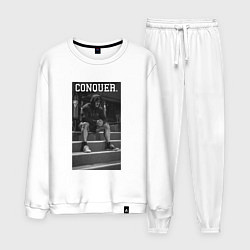 Костюм хлопковый мужской Cbum conquer Крис Бамстед, цвет: белый