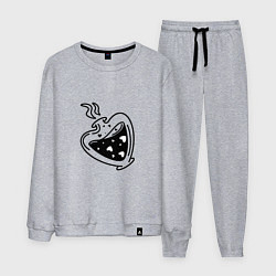 Костюм хлопковый мужской Love potion, цвет: меланж