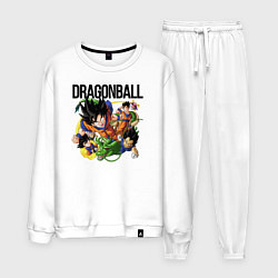 Костюм хлопковый мужской Гоку из Dragonball, цвет: белый
