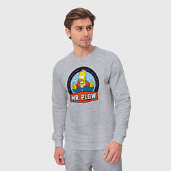 Костюм хлопковый мужской Mr Plow, цвет: меланж — фото 2