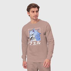 Костюм хлопковый мужской Fenrir Feru, цвет: пыльно-розовый — фото 2
