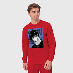 Костюм хлопковый мужской Тодзи Фушигуро, цвет: красный — фото 2