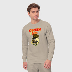 Костюм хлопковый мужской Chicken Gun - игра, цвет: миндальный — фото 2