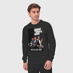 Костюм хлопковый мужской Майкл, Франклин, Тревор из GTA, цвет: черный — фото 2