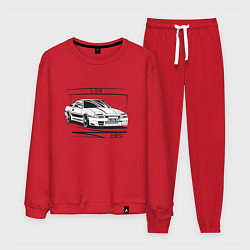 Костюм хлопковый мужской Toyota Supra MK3, цвет: красный