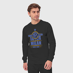 Костюм хлопковый мужской Inter Milan fans club, цвет: черный — фото 2