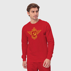 Костюм хлопковый мужской Крылья СССР, цвет: красный — фото 2
