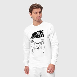 Костюм хлопковый мужской Arctic Monkeys - rock cat, цвет: белый — фото 2