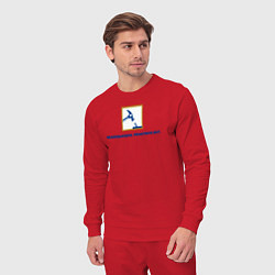 Костюм хлопковый мужской Neadequatish praktish gut, цвет: красный — фото 2