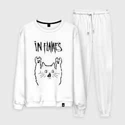 Костюм хлопковый мужской In Flames - rock cat, цвет: белый