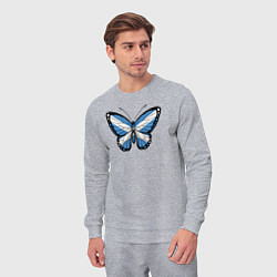 Костюм хлопковый мужской Шотландия бабочка, цвет: меланж — фото 2
