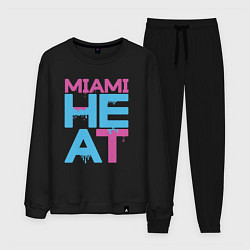 Костюм хлопковый мужской Miami Heat style, цвет: черный