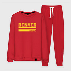 Костюм хлопковый мужской Basketball Denver, цвет: красный
