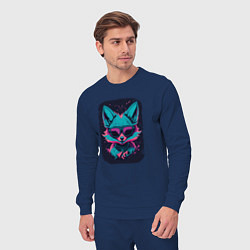 Костюм хлопковый мужской Whimsical Fox, цвет: тёмно-синий — фото 2