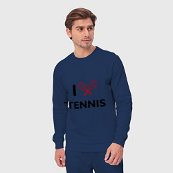 Костюм хлопковый мужской I Love Tennis, цвет: тёмно-синий — фото 2