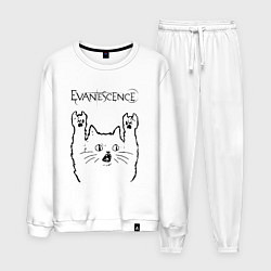 Костюм хлопковый мужской Evanescence - rock cat, цвет: белый