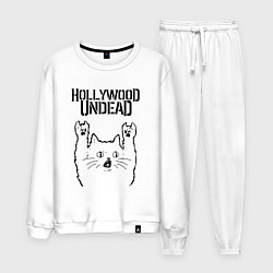 Костюм хлопковый мужской Hollywood Undead - rock cat, цвет: белый