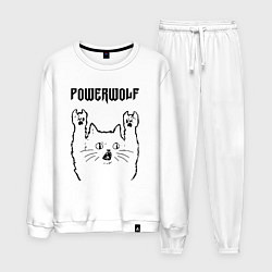 Костюм хлопковый мужской Powerwolf - rock cat, цвет: белый
