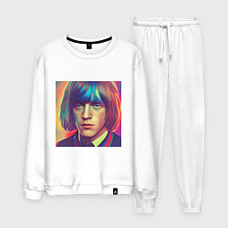 Костюм хлопковый мужской Brian Jones Glitch Art, цвет: белый