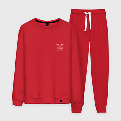 Костюм хлопковый мужской Black pink in your area - мини, цвет: красный