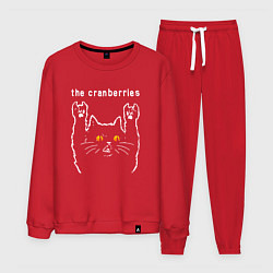 Костюм хлопковый мужской The Cranberries rock cat, цвет: красный
