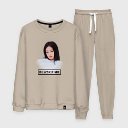 Костюм хлопковый мужской Jennie Kim Blackpink, цвет: миндальный