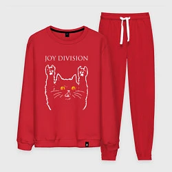Костюм хлопковый мужской Joy Division rock cat, цвет: красный